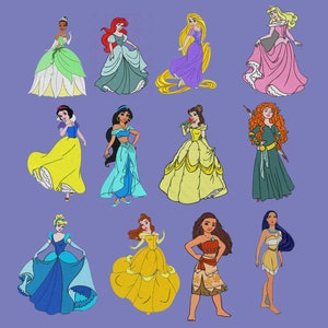 Embroidery design 12 set princesses 5x7