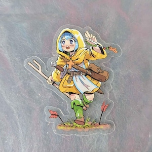 Kabewski's Luce Adventurer - Adesivo in vinile trasparente / 2,8" /