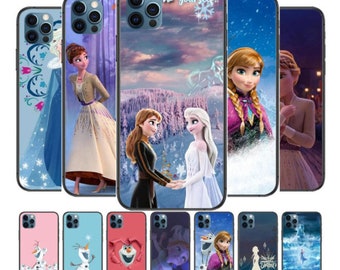 coque iphone 11 Disney Frozen Face Anna and Elsa اختبار الجمال