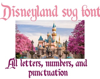 Disney Alphabet SVG | Disney Font SVG | Disneyland Font SVG | Disneyland Alphabet svg | Disney svg | Disney cut file | Silhouette Cricut