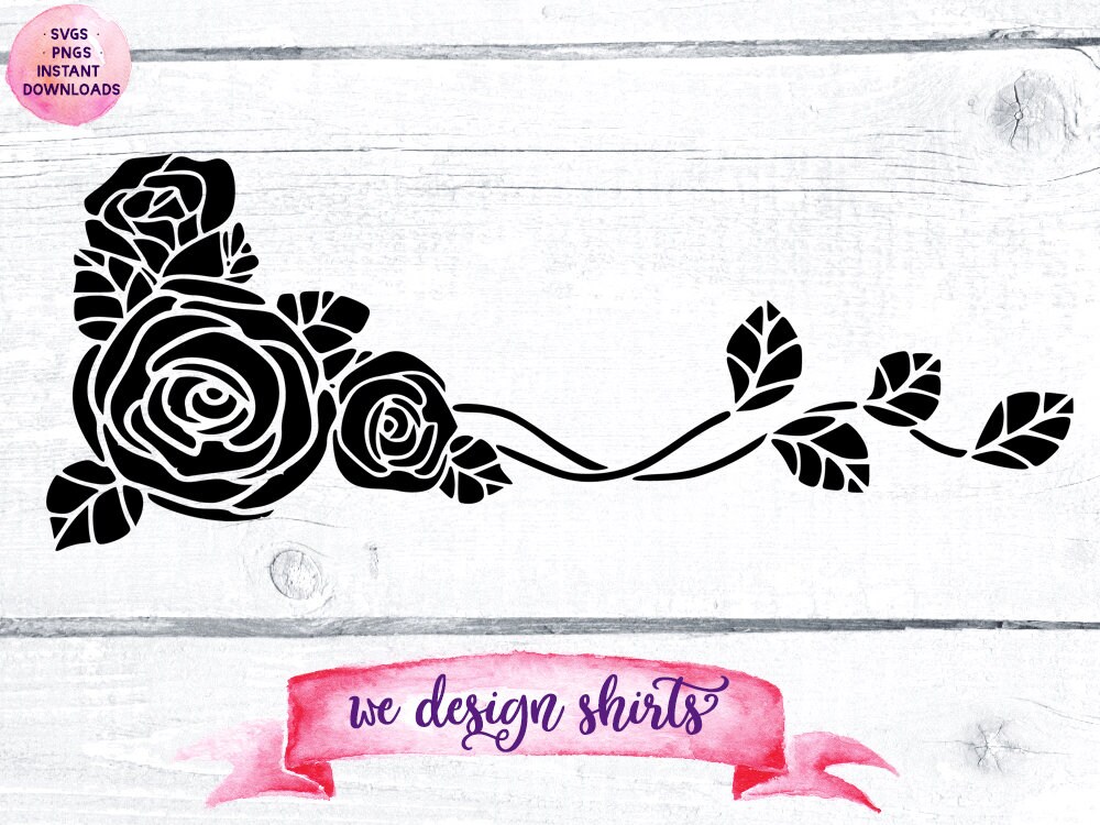 Download Rose Svg Rose Frame Svg Rose Svg Floral Svg Floral Frame Etsy PSD Mockup Templates