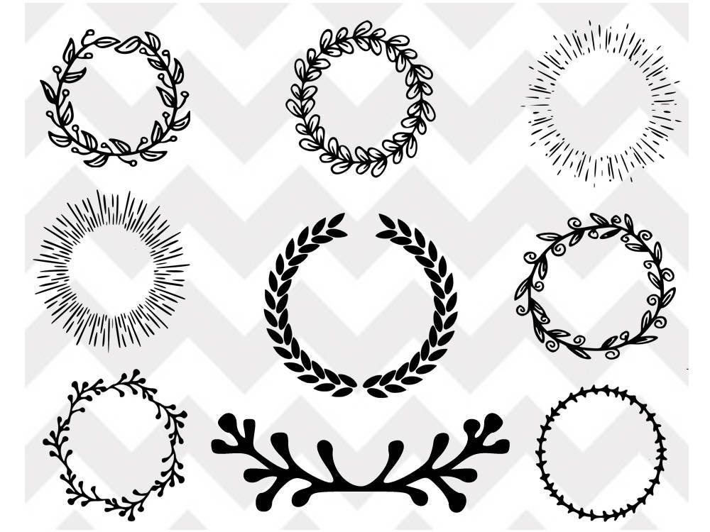 Free Free 319 Silhouette Flower Wreath Svg SVG PNG EPS DXF File