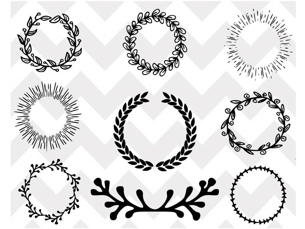 Download Floral Wreath SVG Wreath SVG Laurel svg Wreath Bundle SVG ...