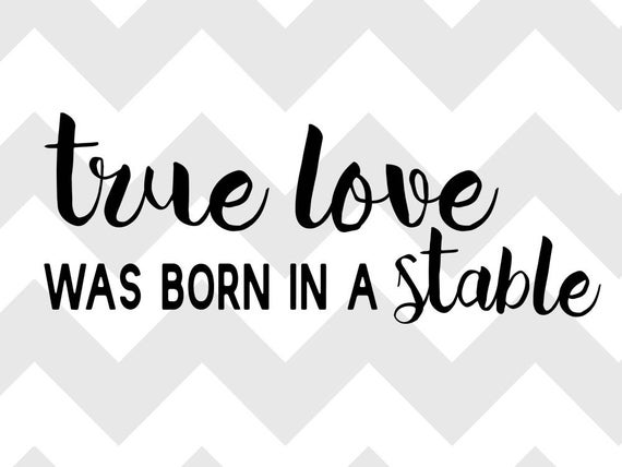 Christmas Svg Born In A Stable Stable Mary Joseph Etsy