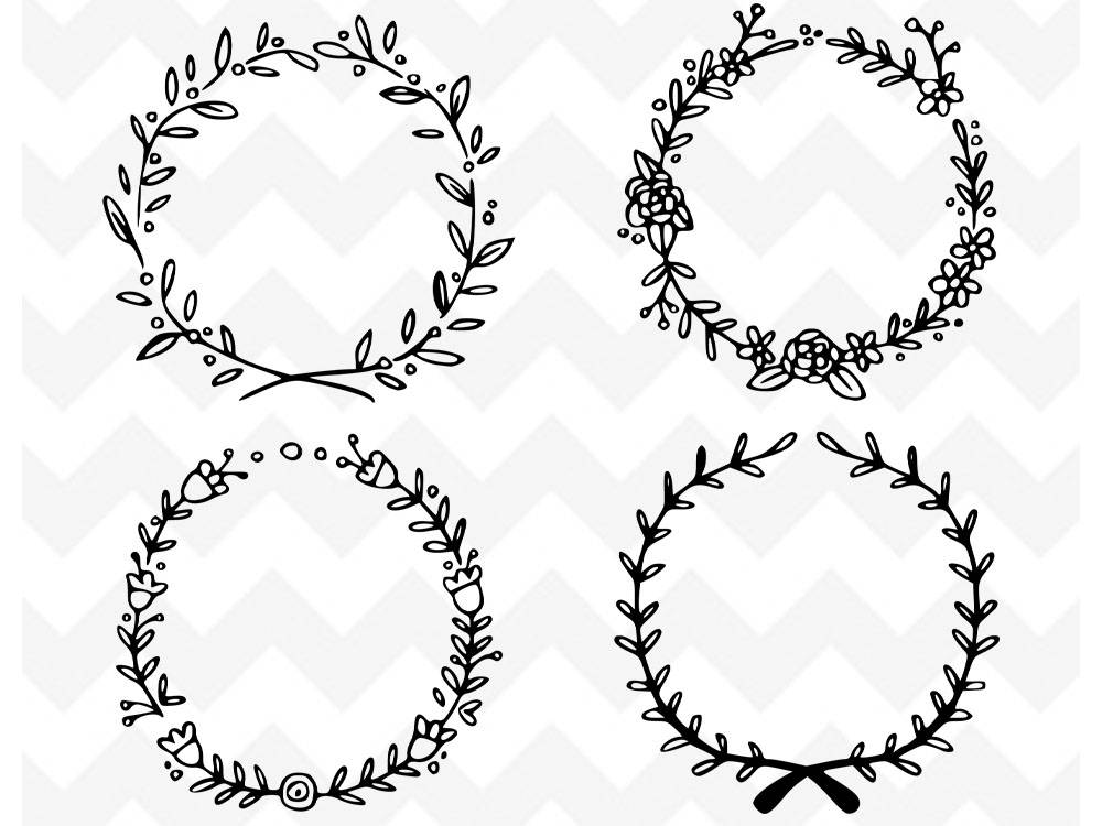 Download Floral Wreath SVG Wreath SVG Wreath Bundle SVG Cutting | Etsy