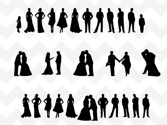 Download Wedding Party Silhouettes SVG Wedding Bundle SVG Bride SVG ...