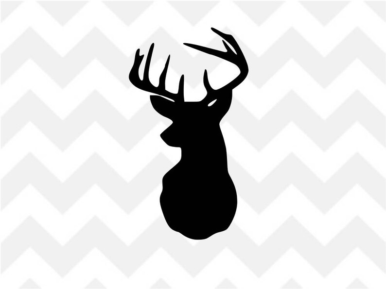 Deer Head SVG Deer SVG Deer Antlers Hunting Christmas image 0.