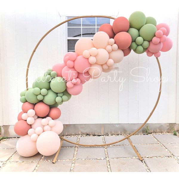 Sweet Petals Balloon Garland Kit / Blush Pink Floral Bridal Shower, Girl Baby Shower, Eucalyptus Greenery Backdrop, Sage Green Wedding