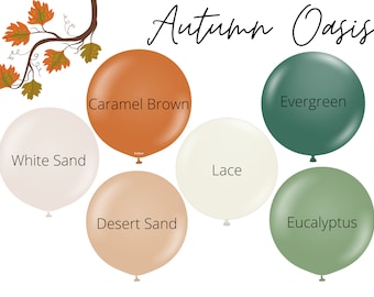 Autumn Oasis Biodegradable Balloons / Fall 1st Birthday, Autumn Harvest Party Decor, Fall Festival Theme, Rustic Thanksgiving Party