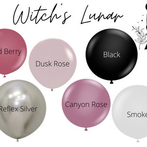 Witch's Lunar Biodegradable Balloons / Where My Witch's At Bachelorette, Mystical Halloween Party, Baby Is Brewing Theme, Witchy Baby Shower
