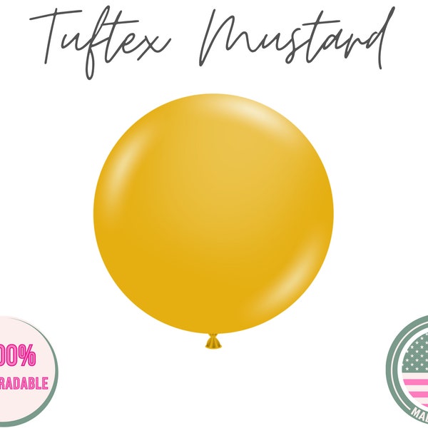 Mustard Biodegradable Balloons / Mustard Yellow Balloon Arch, Retro Yellow Balloons, Mustard Bridal Brunch, Boho Sun First Birthday