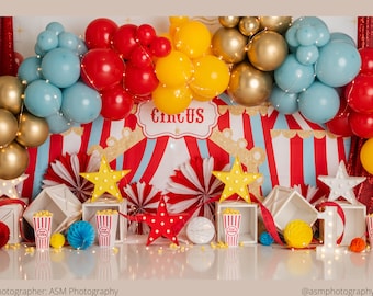 Come One, Come All Balloon Garland Kit / Circus Birthday Party, Circus Theme Decorations, Circus Balloons, Carnival Theme, Vintage Circus