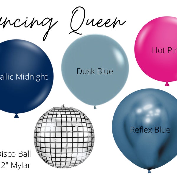 Dancing Queen Biodegradable Balloons / She Found Here Honey Bachelorette, Blue Mediterranean Bridal Shower, Mamma Mia Disco Theme