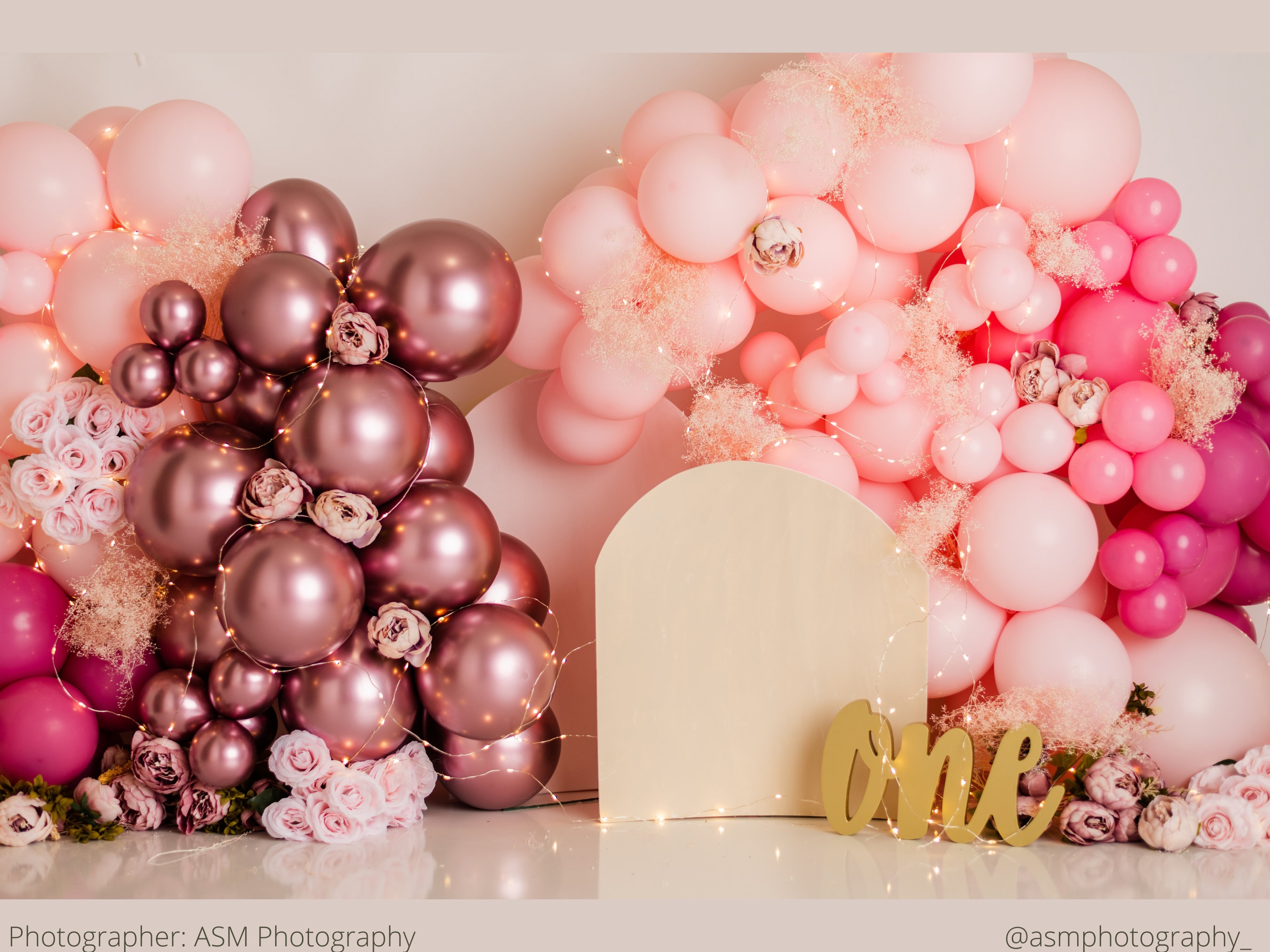 Rose Quartz Balloon Garland Kit / Pink Balloon Backdrop, Pink