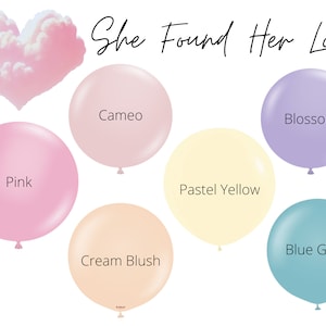 She Found Her Lover Biodegradable Balloons / Lover Bachelorette Party, Engagement Party Theme, Watercolor Pastel Decor, Lover Bridal Shower