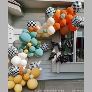 Two Fast DIY Balloon Garland Kit / Race Car Birthday Balloons, Racing Baby Shower Decorations, Retro Race Car Party, 2 Fast Birthday Theme