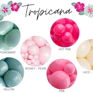 Tropicana Biodegradable Balloons / Boho Tropical Balloon Arch, Palm Springs Bachelorette, Beach Bachelorette, Tropical Party Decor