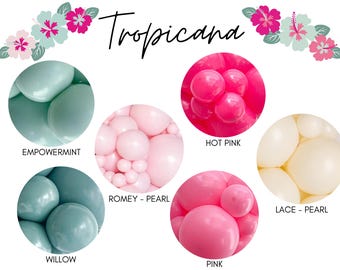Tropicana Biodegradable Balloons / Boho Tropical Balloon Arch, Palm Springs Bachelorette, Beach Bachelorette, Tropical Party Decor