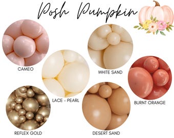 Posh Pumpkin Biodegradable Balloons / A Little Pumpkin Is On The Way Baby Shower, Boho Pumpkin Party Decorations, Fall Balloon Garland,