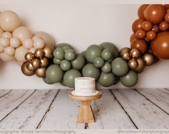 Rustic Wildwood Balloon Arch Kit | Boho Sage Green Brown Garland, Hunting Baby Shower, Woodland First Birthday, Safari Party Decor