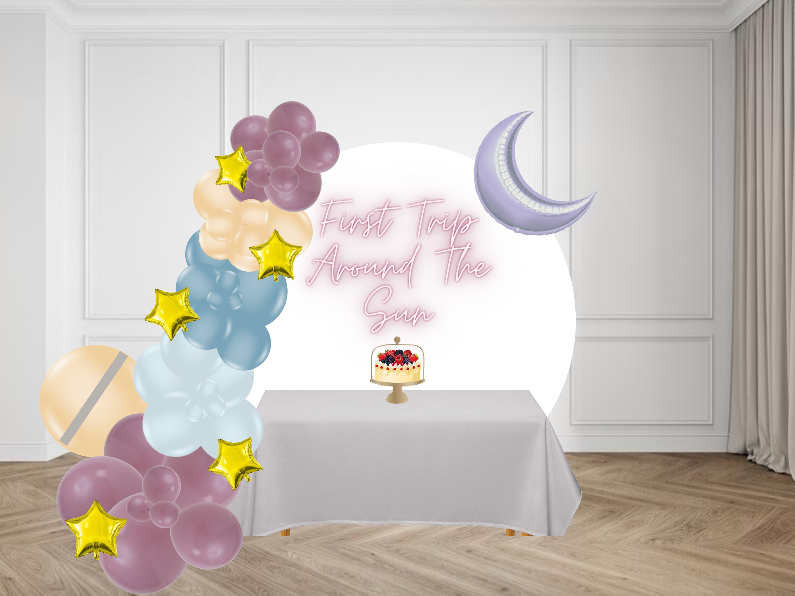 Happy Birthday Sun & Moon CELESTIAL Outer Space Stars 17" Mylar Party Balloon Happy Birthday Sun & Moon CELESTIAL Outer Space Stars 17" Mylar Party Balloon