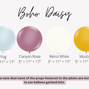 Daisy Wildflower Balloon Arch Kit | Girl Birthday Garland, Boho Floral Baby Shower, Pastel Spring Party Decor image 2