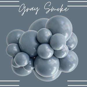Gray Smoke Tuftex Balloons | Gray Smoke Biodegradable Balloons, Dark Grey Balloon, Fossil Gray Balloons, Grey Tuftex Balloons, Glitterati