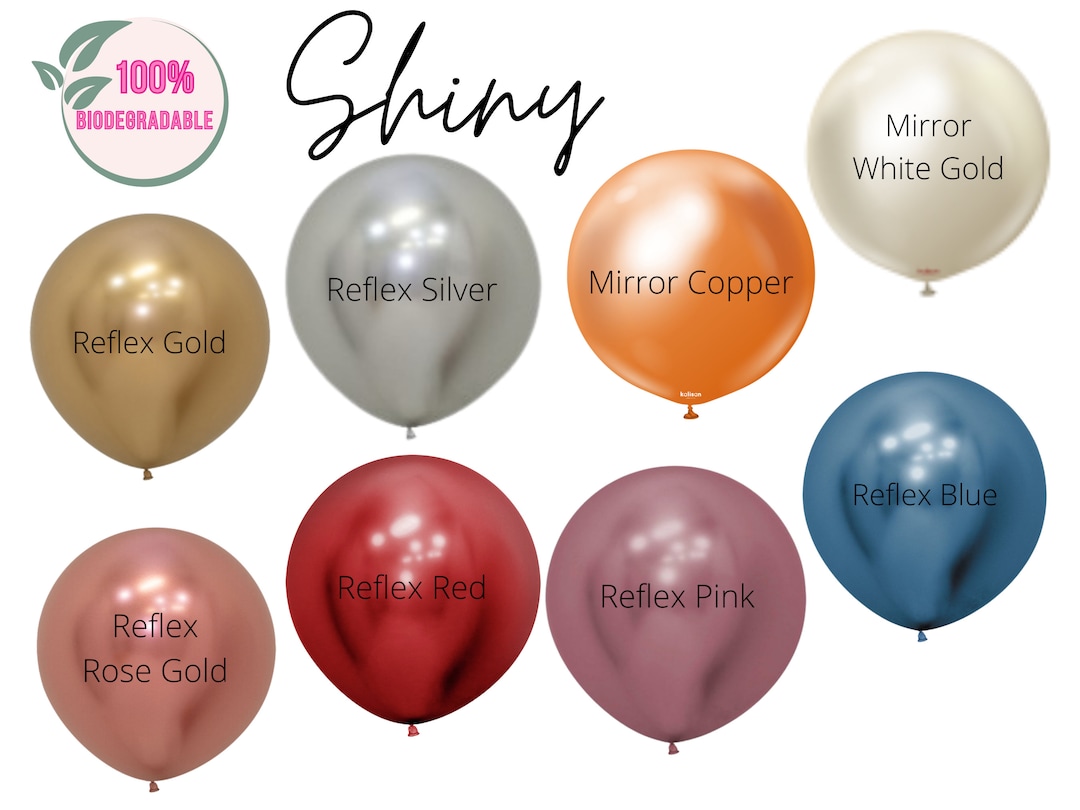 Chrome Biodegradable Latex Balloons / Shiny Metallic Balloon, Chrome Gold Balloons, Balloon ...