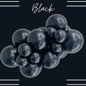 Black Tuftex Balloons | Black Biodegradable Latex Balloons, Black Party Decorations, Matte Black Balloons, Black Balloon Garland, Glitterati