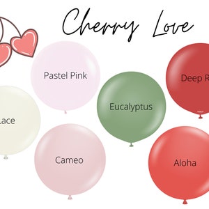 Cherry Love Biodegradable Balloons / Cherry Baby Shower Decor, Cherry First Birthday, Cherry Bachelorette, Cherry Delight Bridal Shower