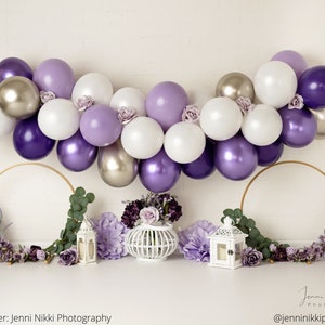 Lavender Luxe DIY Balloon Garland Kit | Elegant Floral Purple Birthday, Purple Ombre Balloon Arch, Shades of Purple, Lavender Bridal Shower