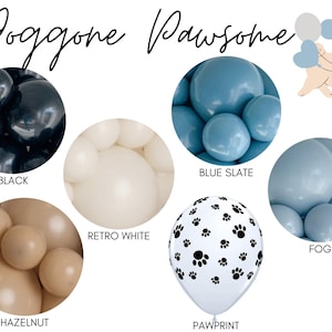 Doggone Pawsome Biodegradable Balloons / Come Sit Stay Birthday, Puppy Balloon Garland, Let&#39;s Pawty Birthday Theme, Boho Puppy Party
