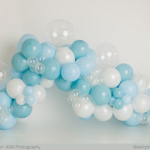 White Cloud Balloon Garland with Rainbow Streamers - Little Lulubel
