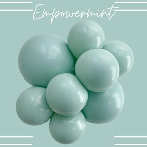 Empowermint Tuftex Balloons | Empower-Mint Biodegradable Latex Balloons, Mint Green Balloon, Dusty Green Balloon Arch, Tuftex, Glitterati
