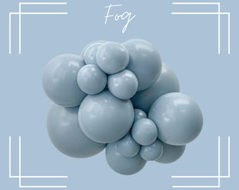 TUFTEX Fog Balloons | Fog Biodegradable Balloon, Light Blue Balloon Arch, Powder Blue Decorations, Dusty Blue Balloons, Chalky Blue, Tuftex