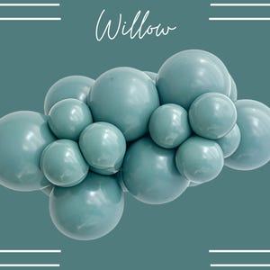 Willow Tuftex Balloons | Willow Biodegradable Latex Balloons, Sage Green Balloons, Eucalyptus Balloons, Boho Green Balloon Arch, Tuftex USA