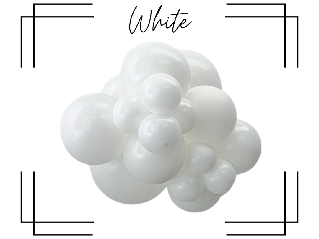 White Tuftex Balloons | White Biodegradable Latex Balloons, White