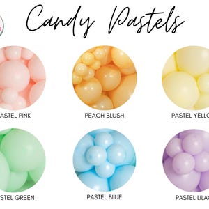 Candy Pastel Balloons / Pastel Matte Chalky Balloon, Biodegradable Balloon, Pastel Pink, Pastel Lilac, Macaron Balloons, Pastel Balloon Arch