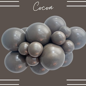 Cocoa Tuftex Balloons | Cocoa Biodegradable Latex Balloon, Chocolate Balloons, Dark Brown Balloons, Brown Tuftex USA, Glitterati Balloons