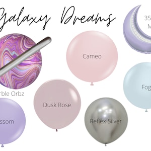 Galaxy Dreams Balloon Palette / Outerspace Birthday, Girl First Birthday, Galaxy Party Decor, Space Balloon Arch, Stay Wild Moon Child Bday