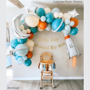 Astronaut Balloon Arch Kit | Outer Space Birthday Balloon Garland, Trip Around The Sun Theme, Houston We Have A Boy Baby Shower