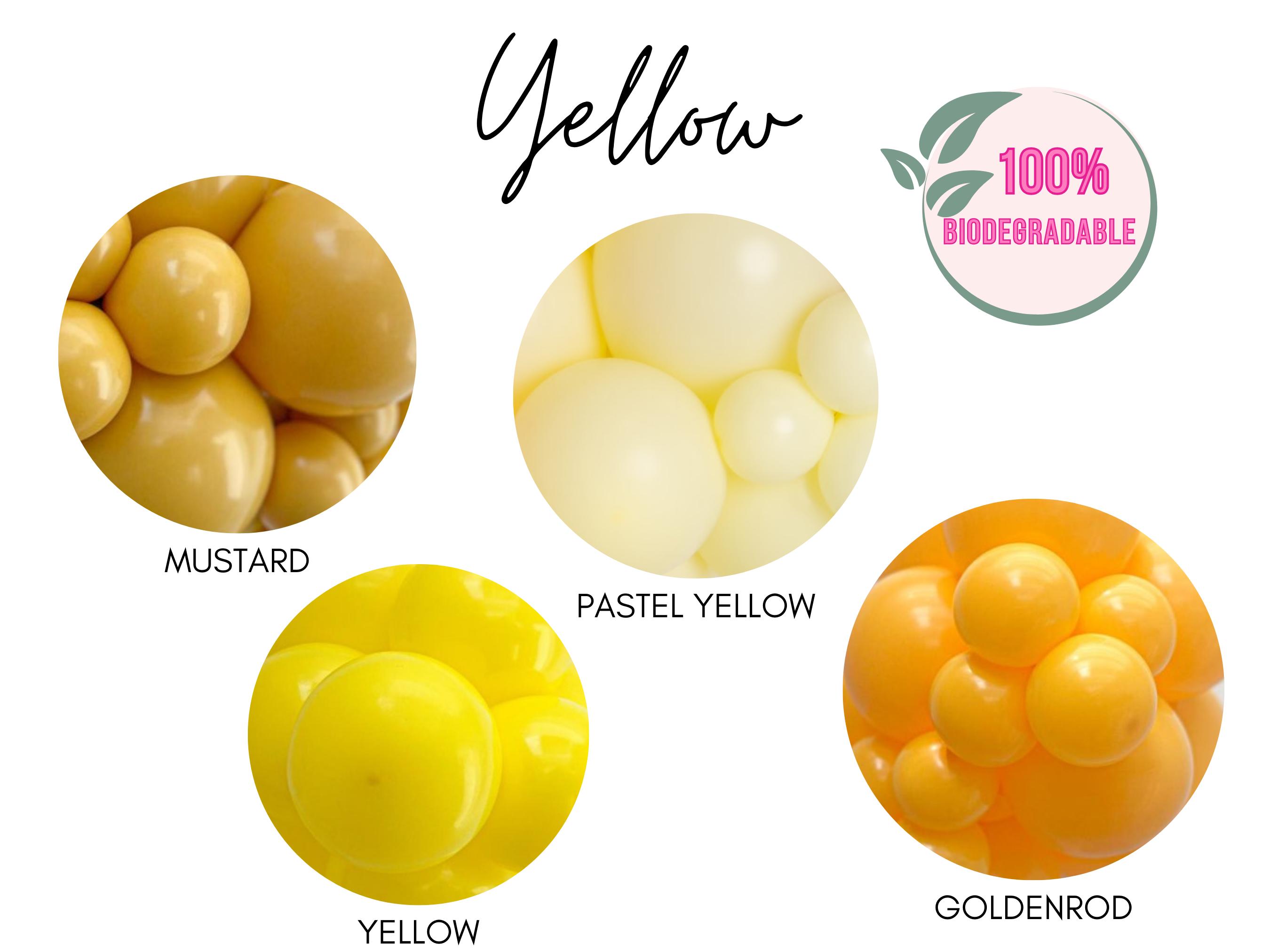 Sempertex 5-Inch Honey Yellow Latex Balloons - 100 Count Mini Balloons For Decorations & Garlands