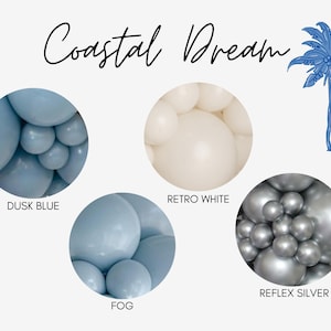 Coastal Dream Biodegradable Balloons / Last Toast On The Coast, Coastal Bach Party, Beach Bachelorette, Dusty Blue Balloon, Coastal Grandma