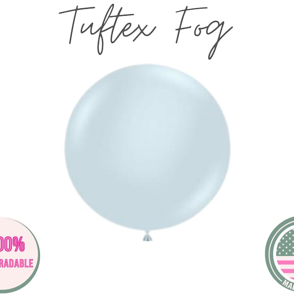 Fog Biodegradable Balloon / TUFTEX Fog, Dusty Blue Wedding, Light Blue Balloon Garland, Powder Blue Bridal Shower, Sky Blue Baby Shower