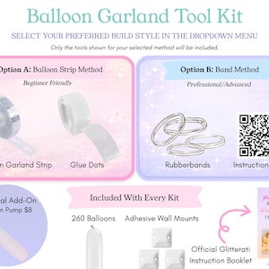 Balloon Arch Tool Kit | Balloons Sold Seperately | Easy Strip Method and Pro Band Method | Balloon Pump Add On