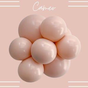 Cameo Tuftex Balloons | Cameo Biodegradable Latex Balloons, Dusty Pink Balloons, Blush Pink Baby Shower, Custom Matte Balloons, Glitterati