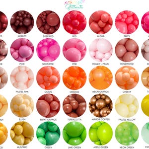 Custom Balloon Garland | DIY Balloon Arch, Biodegradable Eco-Friendly, Matte Chalk Boho Balloon Backdrop, Tuftex, Sempertex, Kalisan