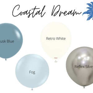 Coastal Dream Biodegradable Balloons / Last Toast On The Coast, Coastal Bach Party, Beach Bachelorette, Dusty Blue Balloon, Coastal Grandma