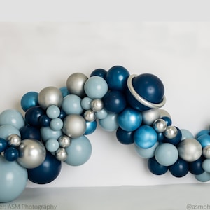 In Orbit Balloon Garland Kit / DIY Outerspace Balloon Arch, Astronaut Birthday, Space Baby Shower, Two The Moon, First Trip Around The Sun
