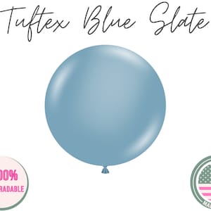 Blue Slate Biodegradable Latex Balloon / Tuftex Balloons, Dusty Blue Bridal Shower, Boy Baby Shower, Matte Blue Balloon, Periwinkle Wedding